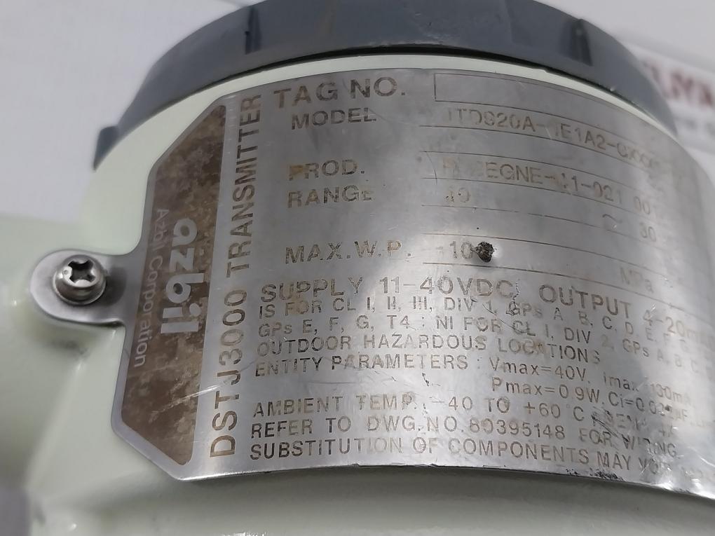 JTD920A-1E1A2-GXXX1-T1-Pressure-Transmitter-11-40Vdc-Yamatake-Honeywell-209881-12