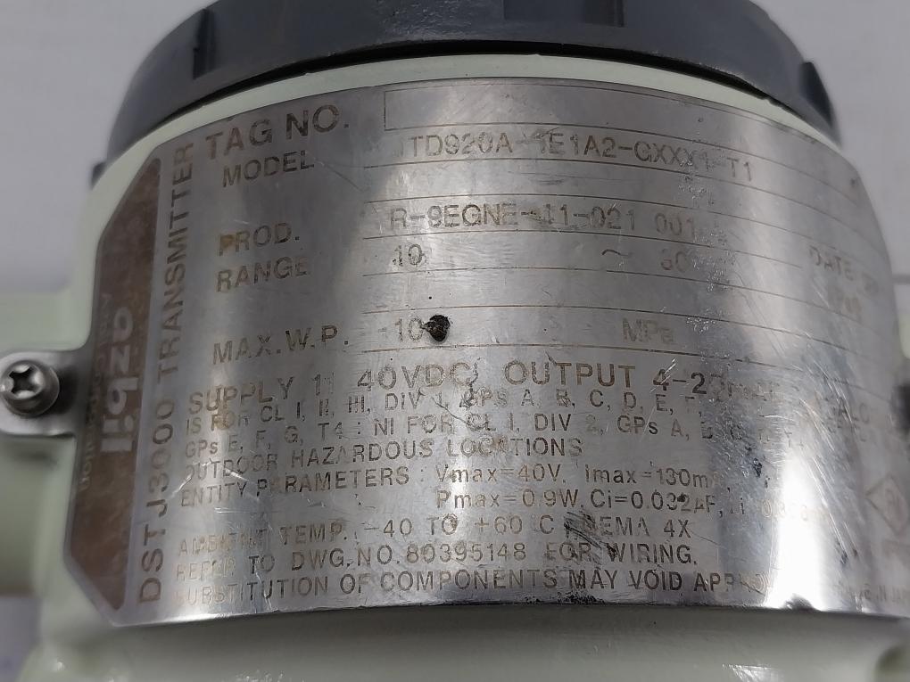 JTD920A-1E1A2-GXXX1-T1-Pressure-Transmitter-11-40Vdc-Yamatake-Honeywell-209881-13