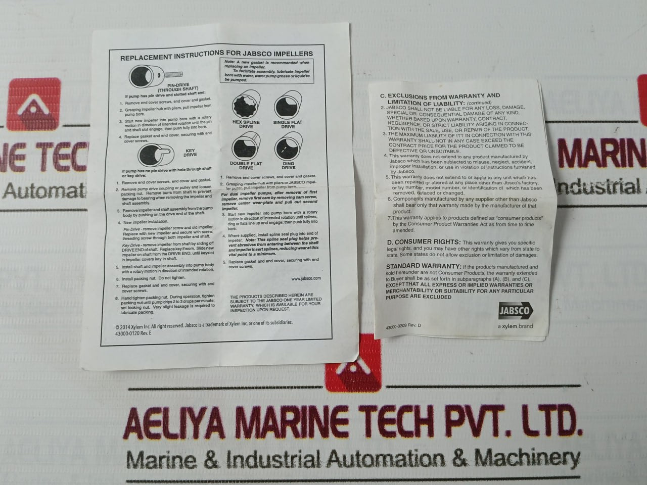 Jabsco 14281-0001 Flexible Rubber Impeller ,Neoprene 14281 1