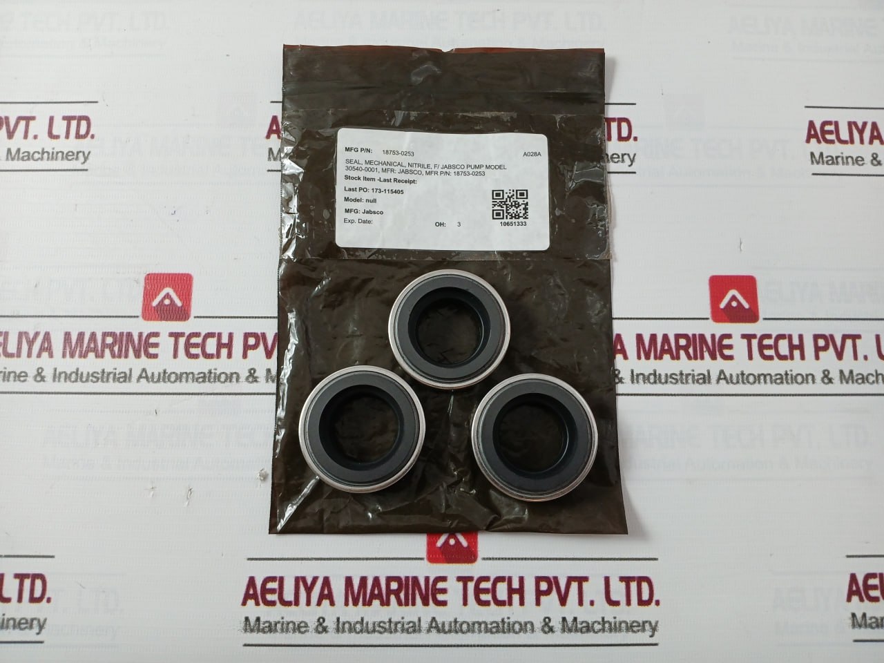 Jabsco 18753-0253 Mechanical Seal F/ Pump Model 30540-0001