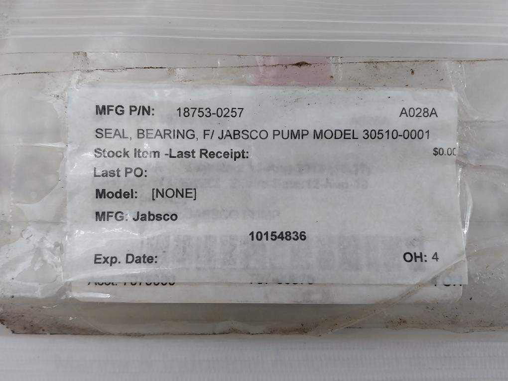 Jabsco 18753-0257 Lip Bearing Seal 43002-0012