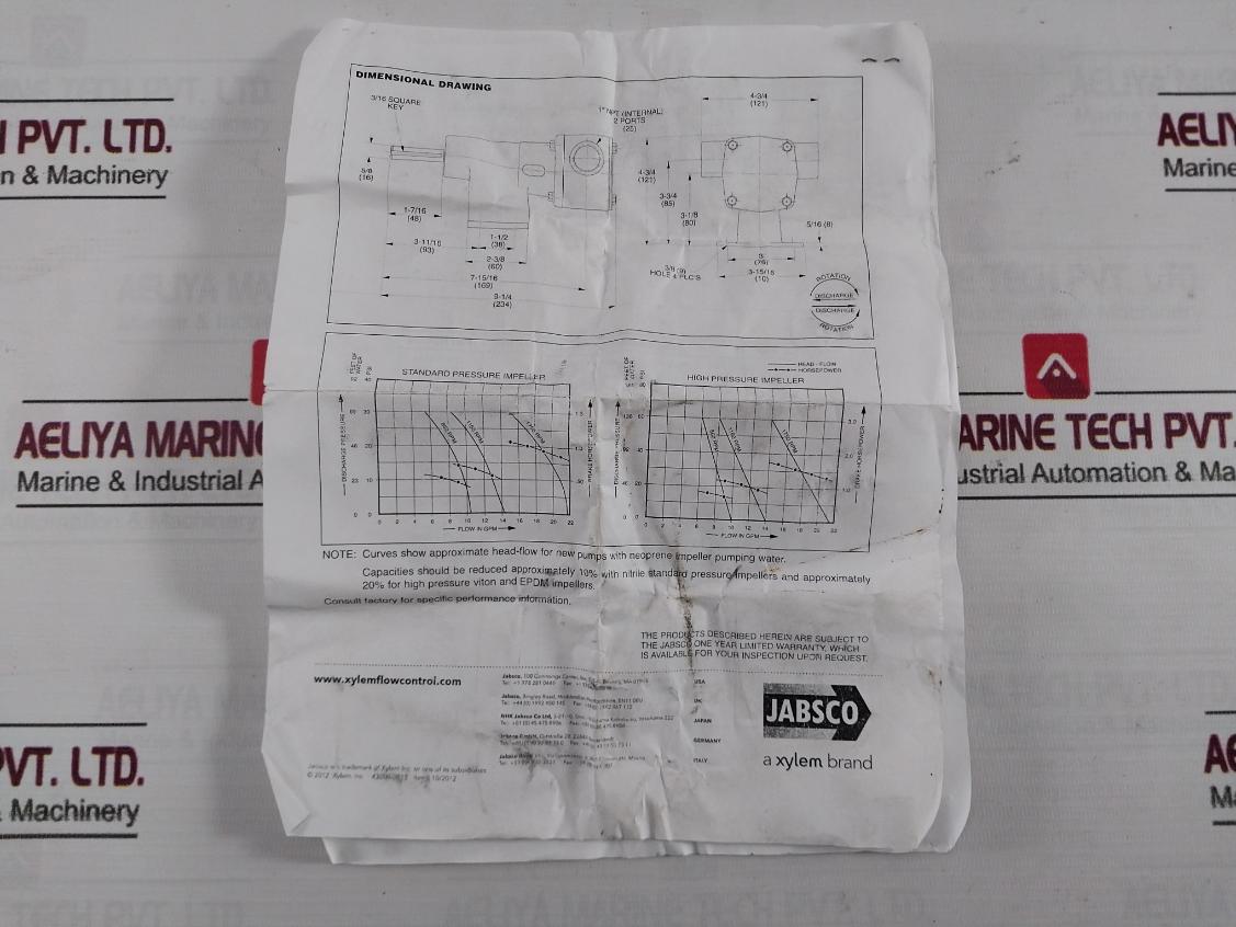Jabsco 30520-0003 Neat Fluid Pump 10154840