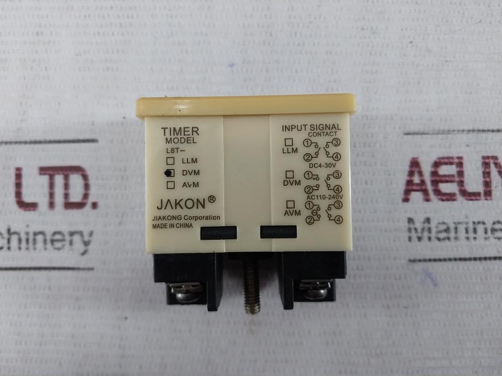 Jakon L8T-dvm Timer Module 4–30V Dc / 110–240V Ac Input Signal
