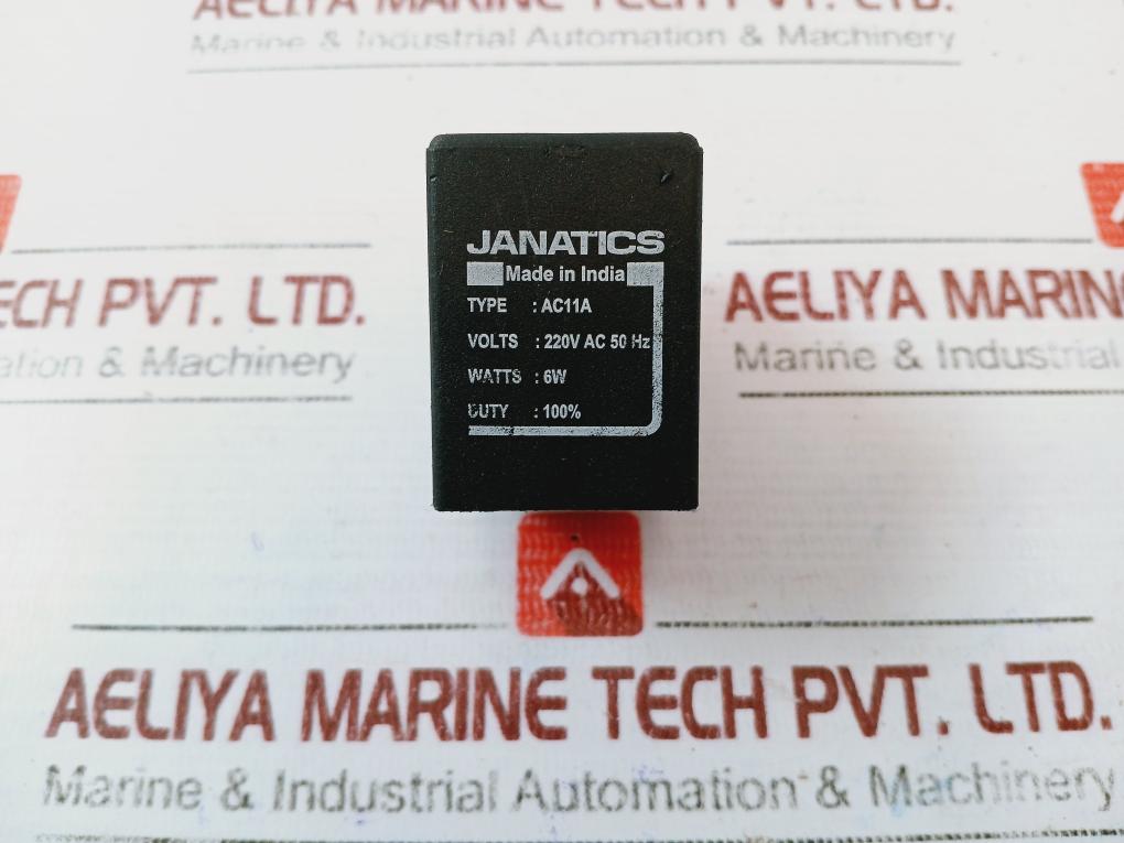 Janatics Ac11A Solenoid Coil 220V Ac 50Hz 6W Duty: 100%