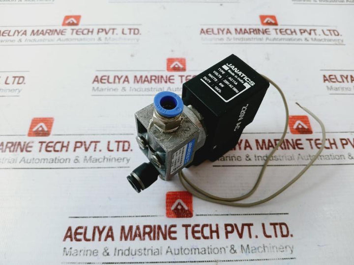 Janatics Ac11a Solenoid Valve 3/2 No 220v Ac 50hz 6w Max Pr 10bar