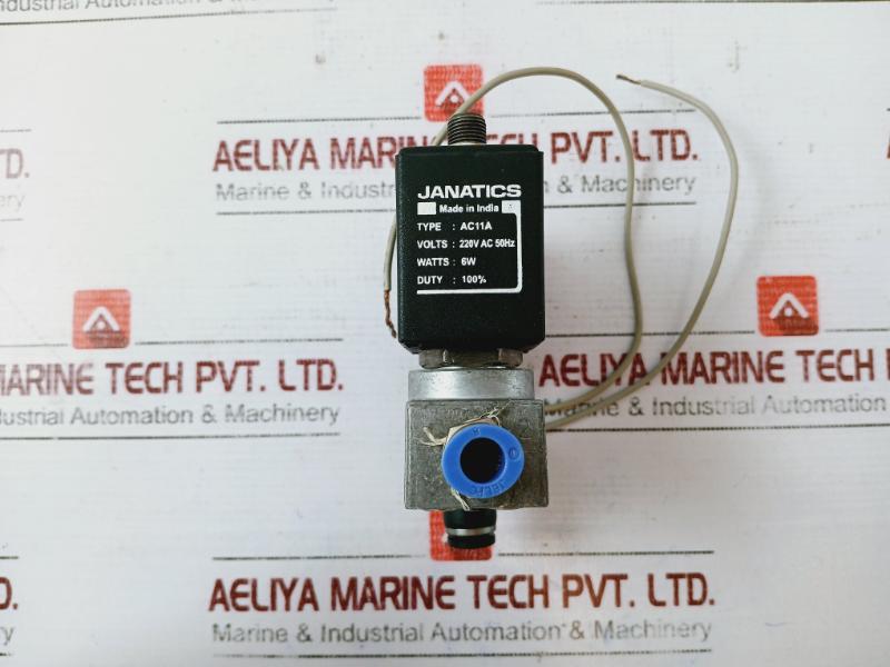 Janatics Ac11a Solenoid Valve 3/2 No 220v Ac 50hz 6w Max Pr 10bar