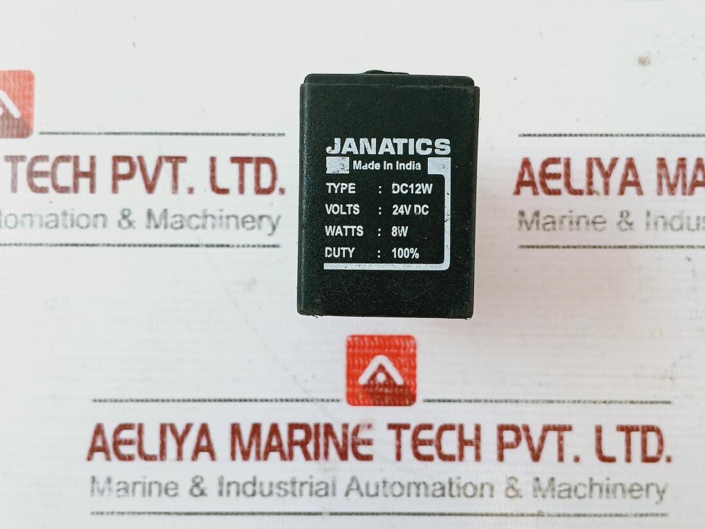 Janatics Dc12W Solenoid Valve 24V Dc 100%, 8W