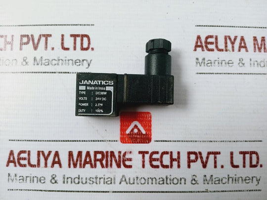 Janatics Dc36W Solenoid Valve Coil, 24V Dc  2.5W, Duty 100%