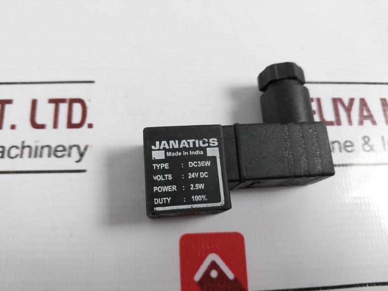 Janatics Elcom Dc36W Solenoid Valve Coil, 24V Dc, 2.5W, Duty 100%