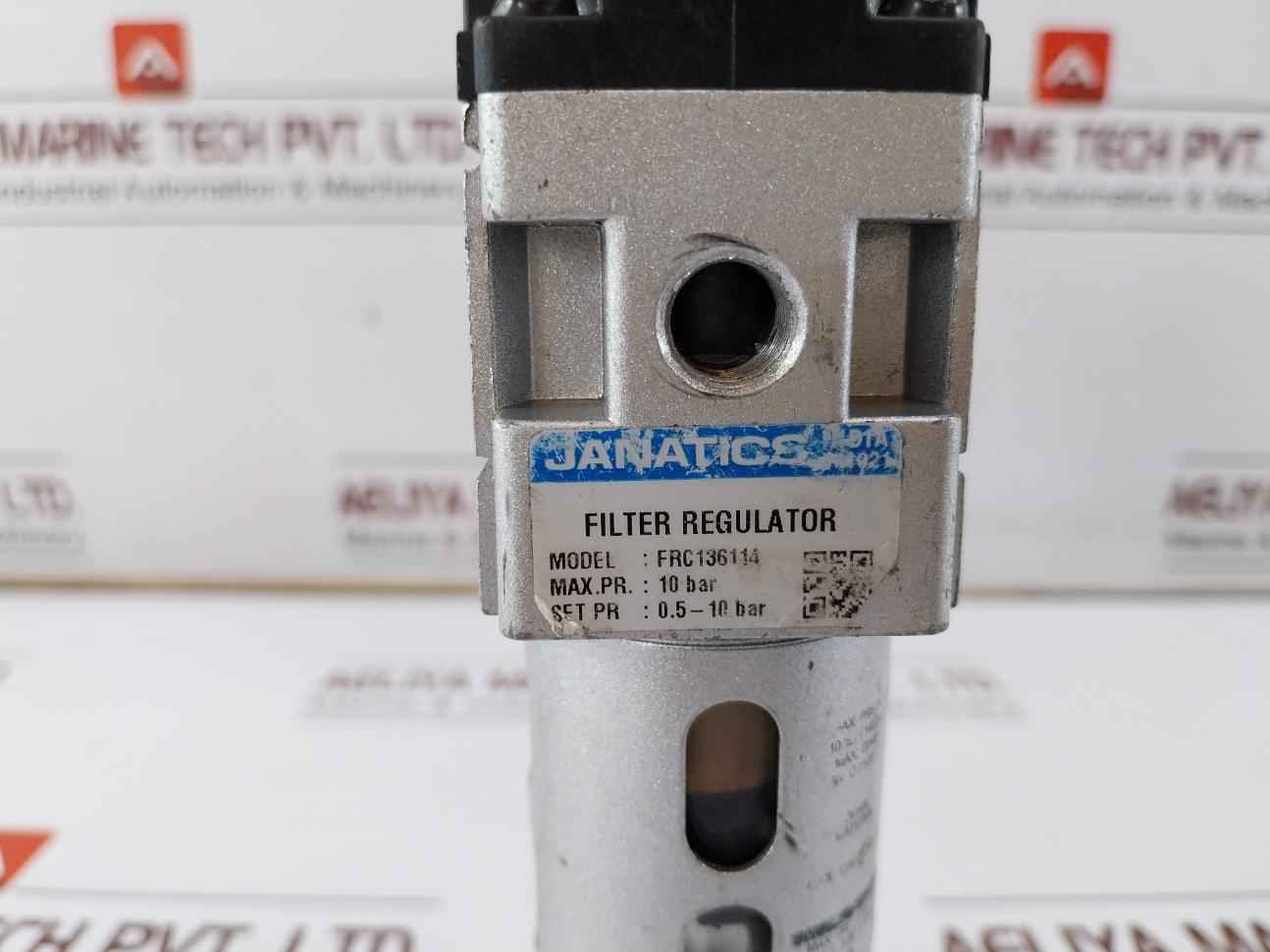 Janatics Frc136114 Filter Regulator 10Bar/140 Psi 50˚C/120˚F