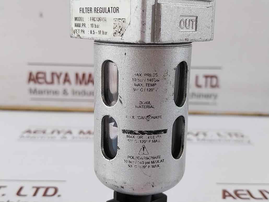 Janatics Frc136114 Filter Regulator 10Bar/140 Psi 50˚C/120˚F