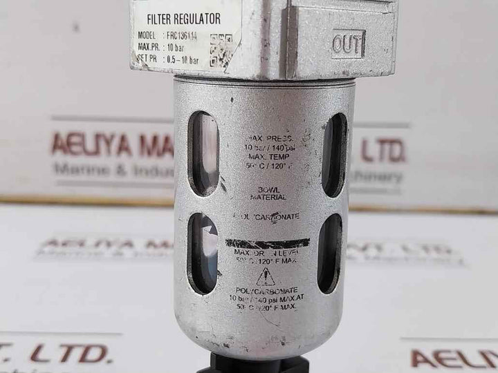 Janatics Frc136114 Filter Regulator 10Bar/140 Psi 50˚C/120˚F