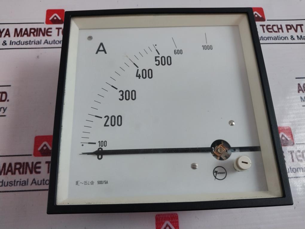 Janssen 500/5A Analog Ammeter 0-500/1000 A