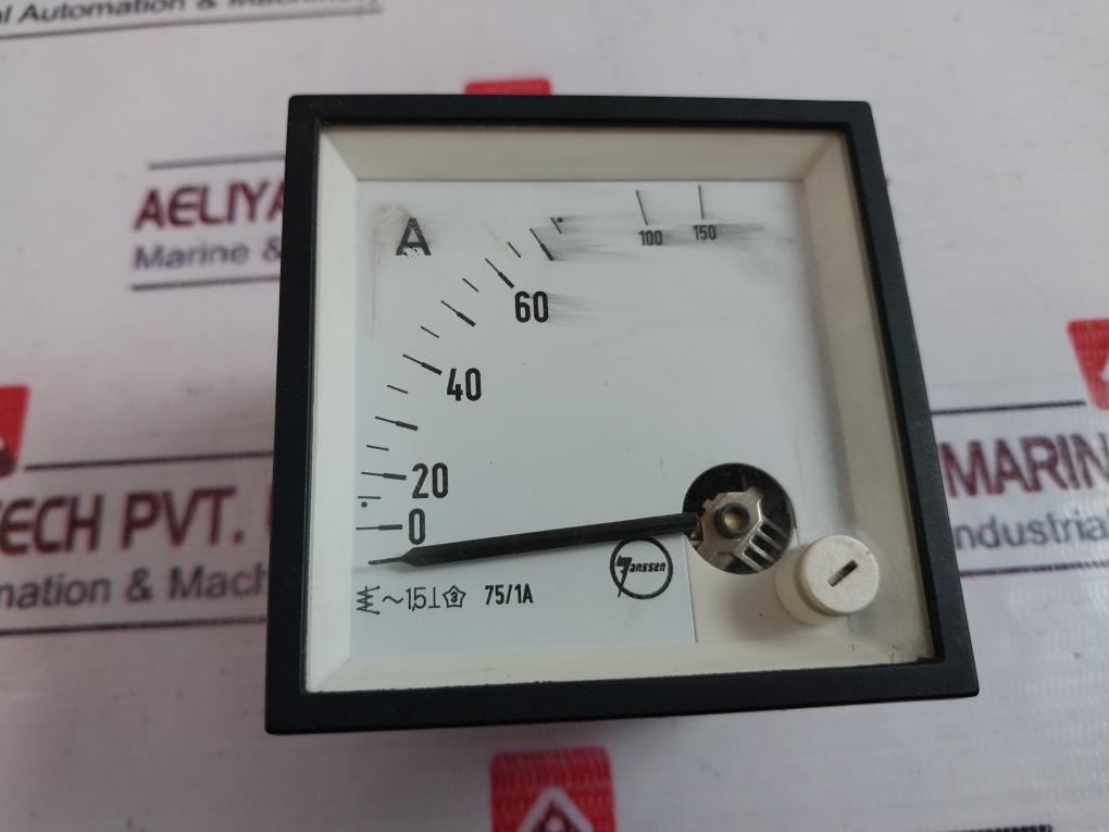 Janssen 75/1A Analog Ammeter 0-75/150 A