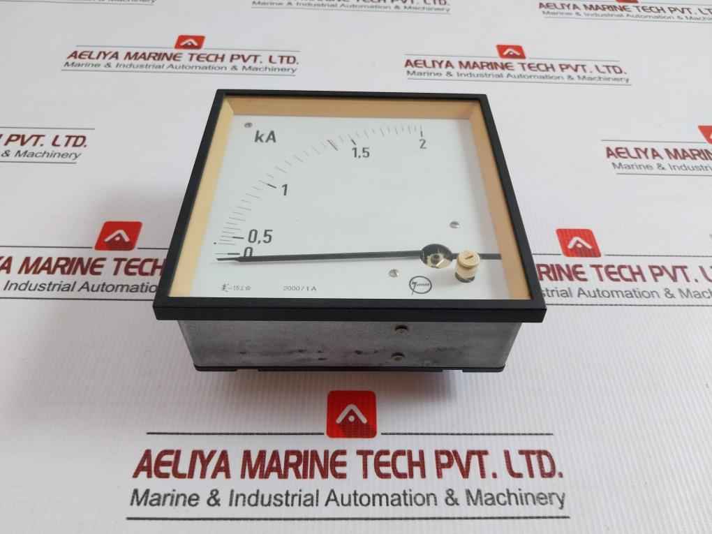 Janssen Analog Panel Ammeter 0 To 2 Ka