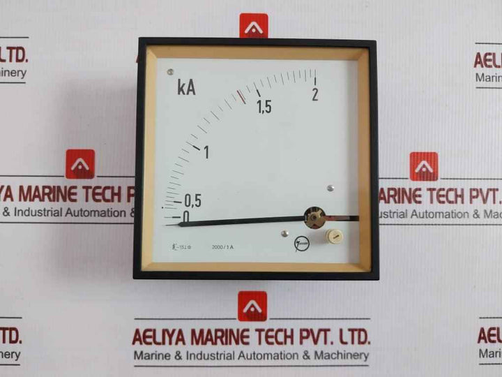 Janssen Analog Panel Ammeter 0 To 2 Ka