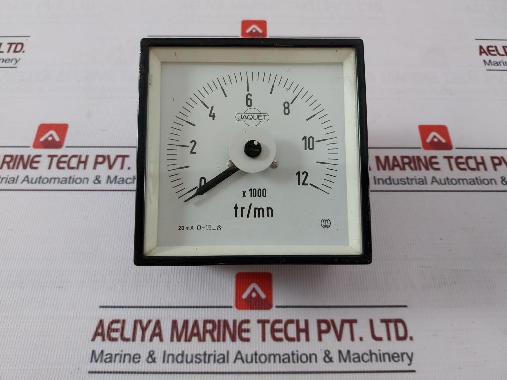 Jaquet 0-12 Tr/Mn Analog Revolution Rpm Meter 20 Ma