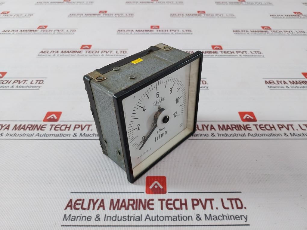 Jaquet 0-12 Tr/Mn Analog Revolution Rpm Meter 20 Ma