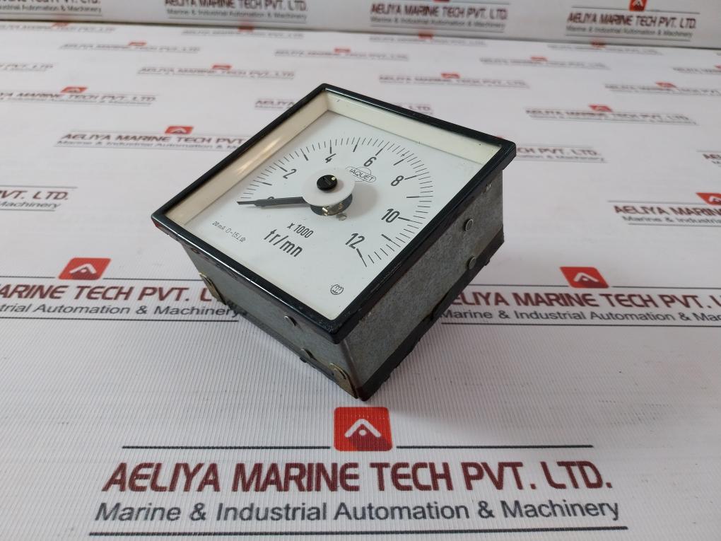 Jaquet 0-12 Tr/Mn Analog Revolution Rpm Meter 20 Ma