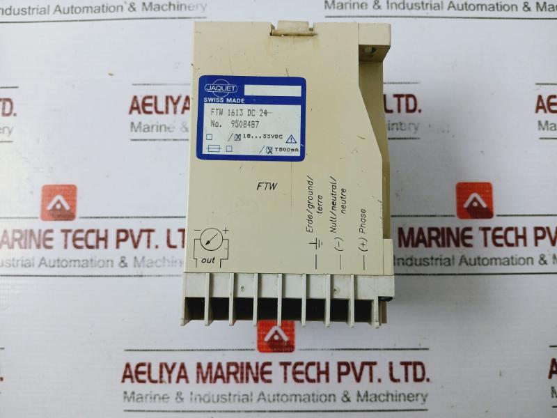 Jaquet Ftw 1613 Dc24 Frequency Transmitter, 0-9 Hz/417, 18-33Vdc