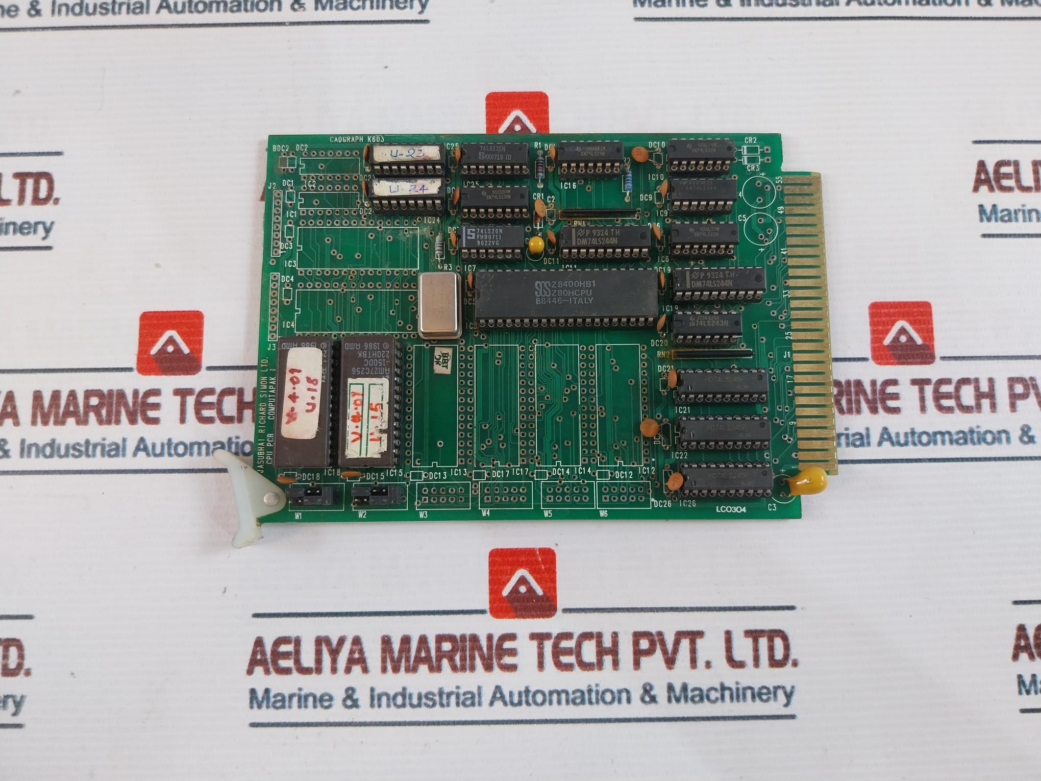 JASUBHAI RICHARD SIMON CADGRAPH K603 Printed Circuit Board
