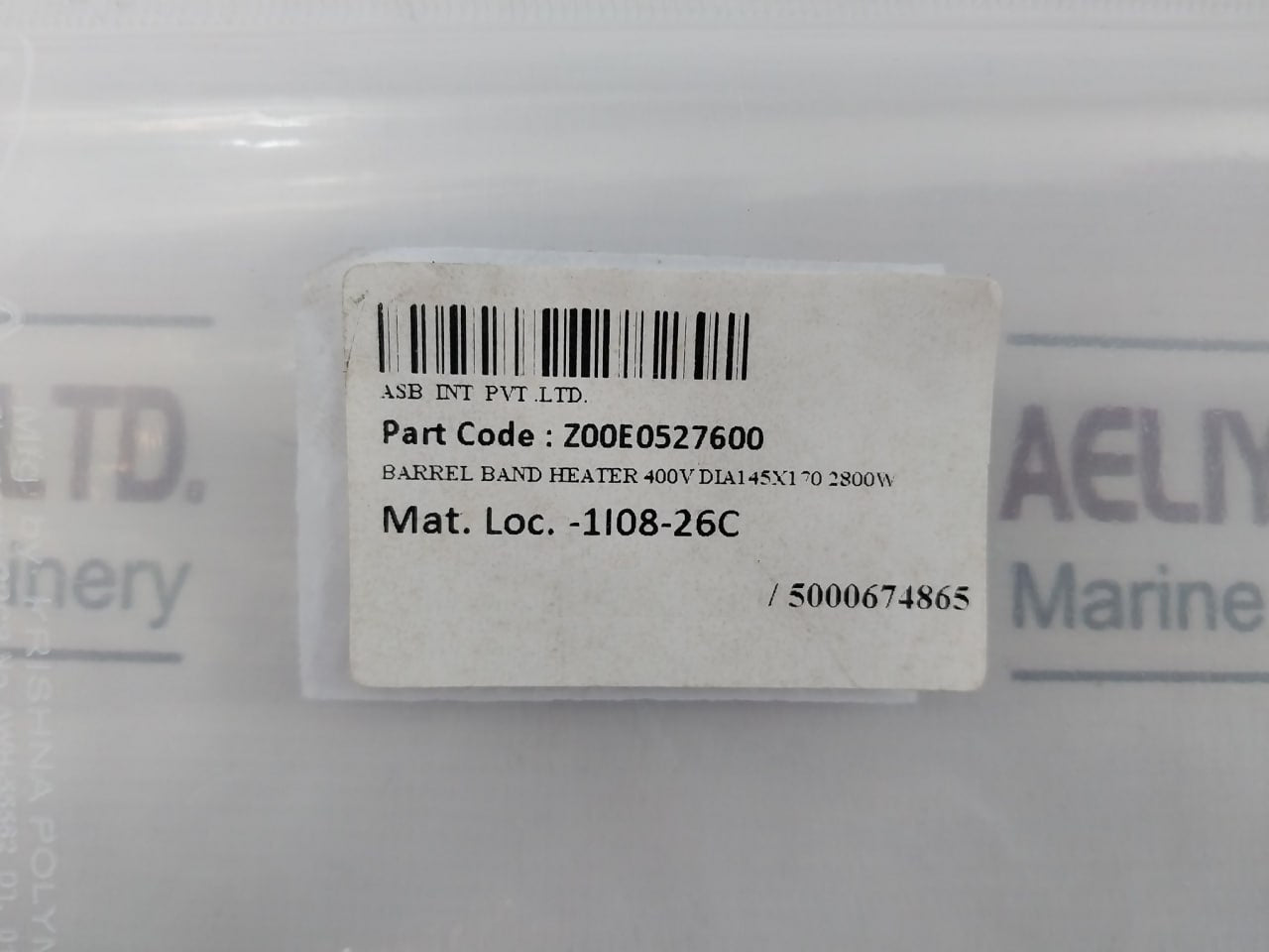 Jec Z00E05276-e Barrel Band Heater 400V 2800W 88-cm