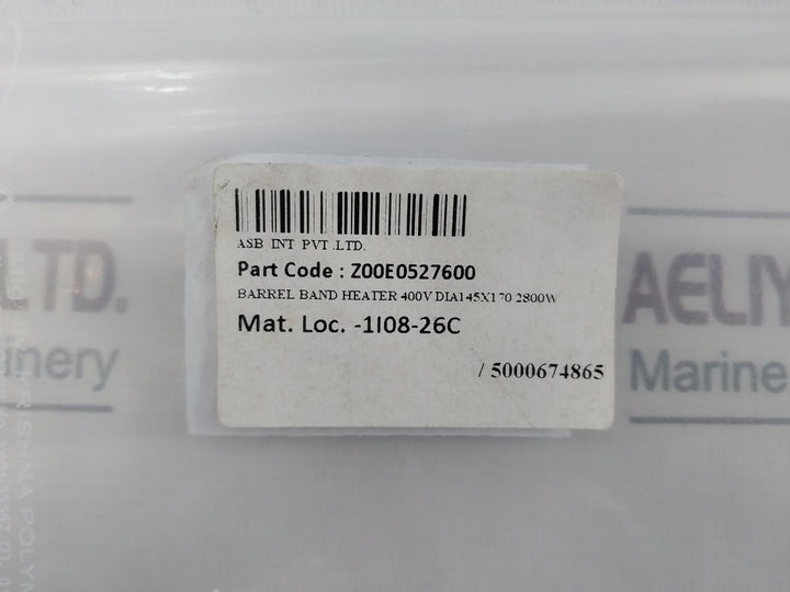 Jec Z00E05276-e Barrel Band Heater 400V 2800W 88-cm