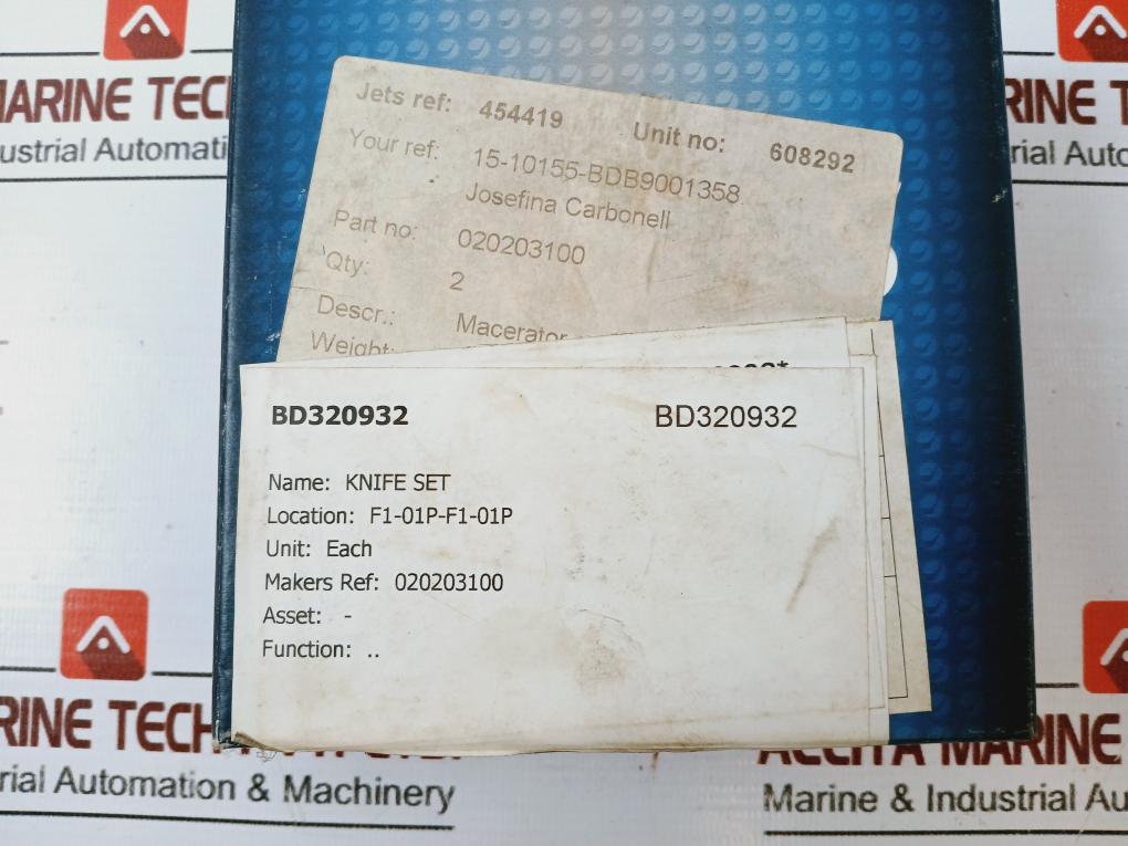 Jets 020203100 Knife Set for Macerator