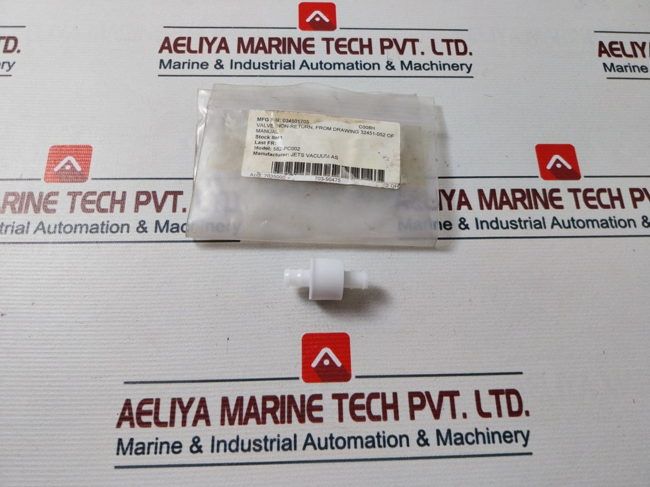 Jets Vacuum 034501705 Check Valve Straight Shape