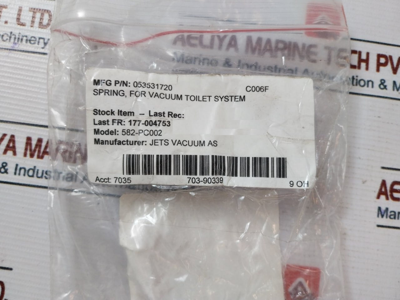 Jets Vacuum 069606403 Sleeve Mounting Kit For Vacuum Toilet System 582-pc002