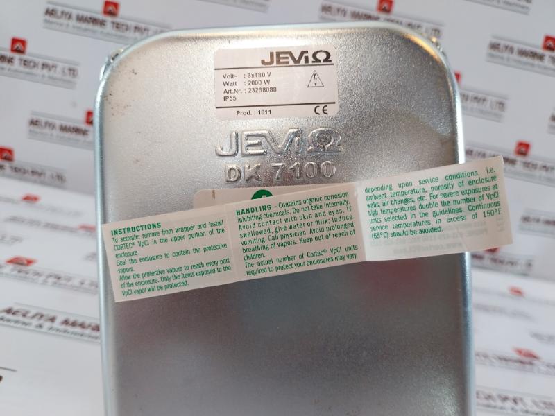 JeviΩ Dk 7100 Heating Element 2Kw 3P 480V 3X480V 2000W Ip55