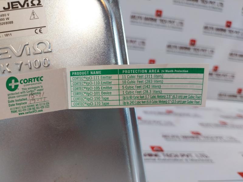 JeviΩ Dk 7100 Heating Element 2Kw 3P 480V 3X480V 2000W Ip55