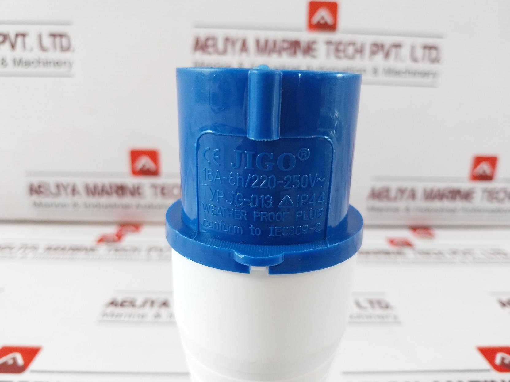 Jigo Jg-013 Weather Proof Plug Ip44, 16A-6H/220-250 V