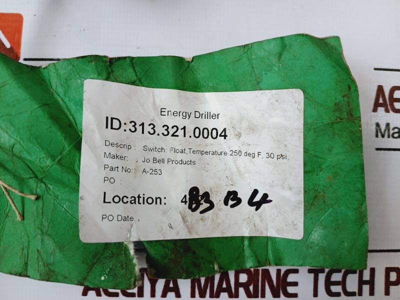 JO BELL A-253 Float Switch Level Varco A-253-7-ZA-2P