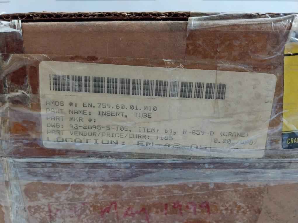 John Crane R-859-d Tube Inserts Box 3/4" Od X 18 Bwg X 6 Nylon