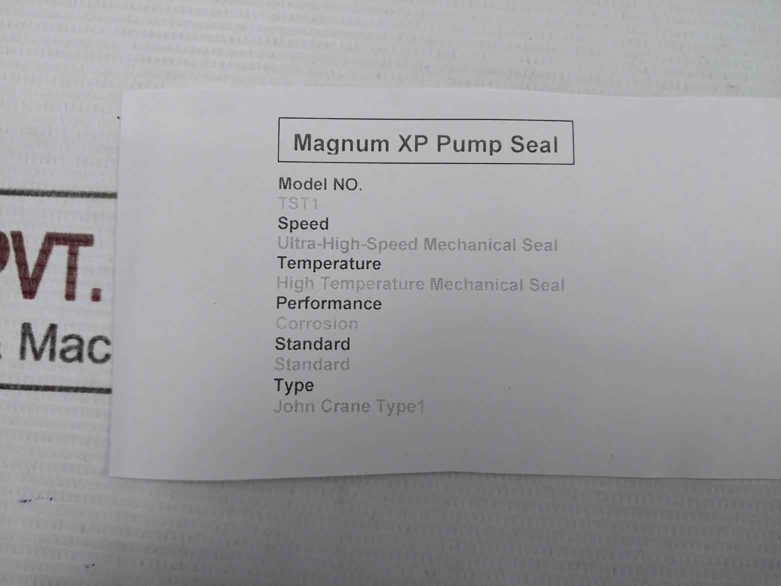 John Crane Type 1 Tst1 Mechanical Magnum Xp Pump Seal