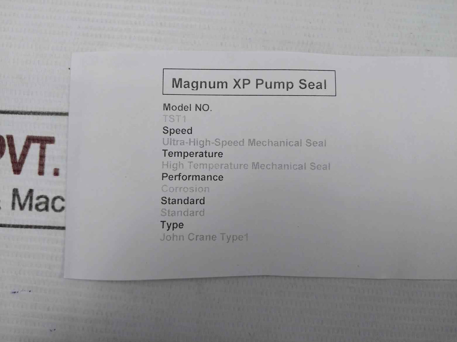 John Crane Type 1 Tst1 Mechanical Magnum Xp Pump Seal