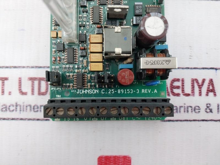 Johnson Controls 25-89153-3 Printed Circuit Board Card Rev A 24V 1A