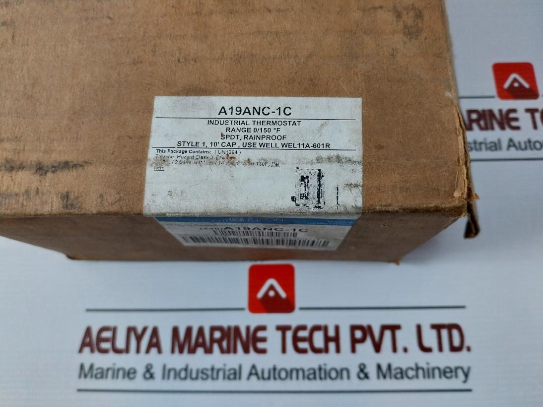 Johnson Controls A19Anc-1C Industrial Thermostat Rev-b