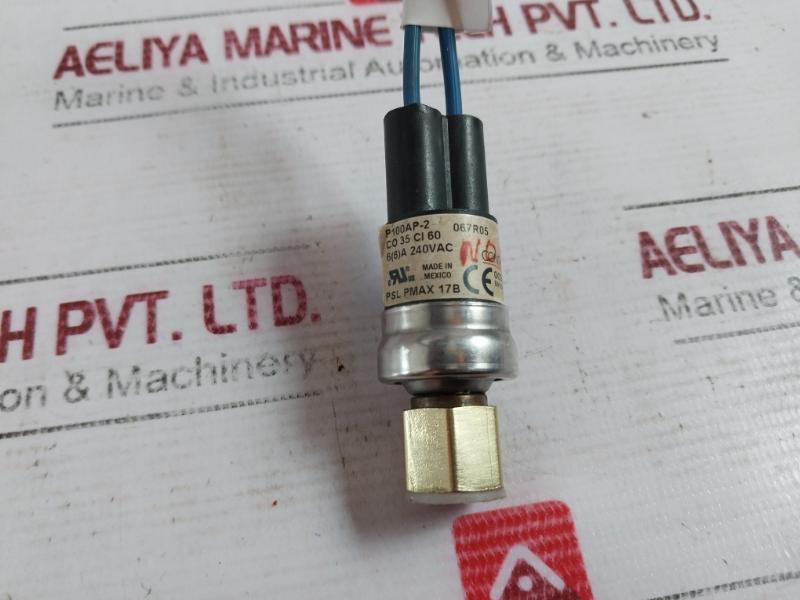 Johnson Control P100Ap-2C Encapsulated Pressure Control 240 Vac 35 Psig 60 Psig