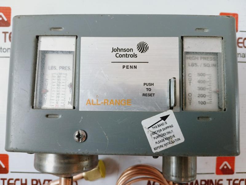 Johnson Controls P70Ma-1 Single Pole Dual Pressure Control 500 Psig Max