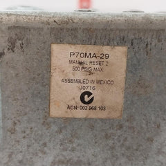 Johnson Controls 120/300Vdc Controls For Dual Pressure P70Ma-29