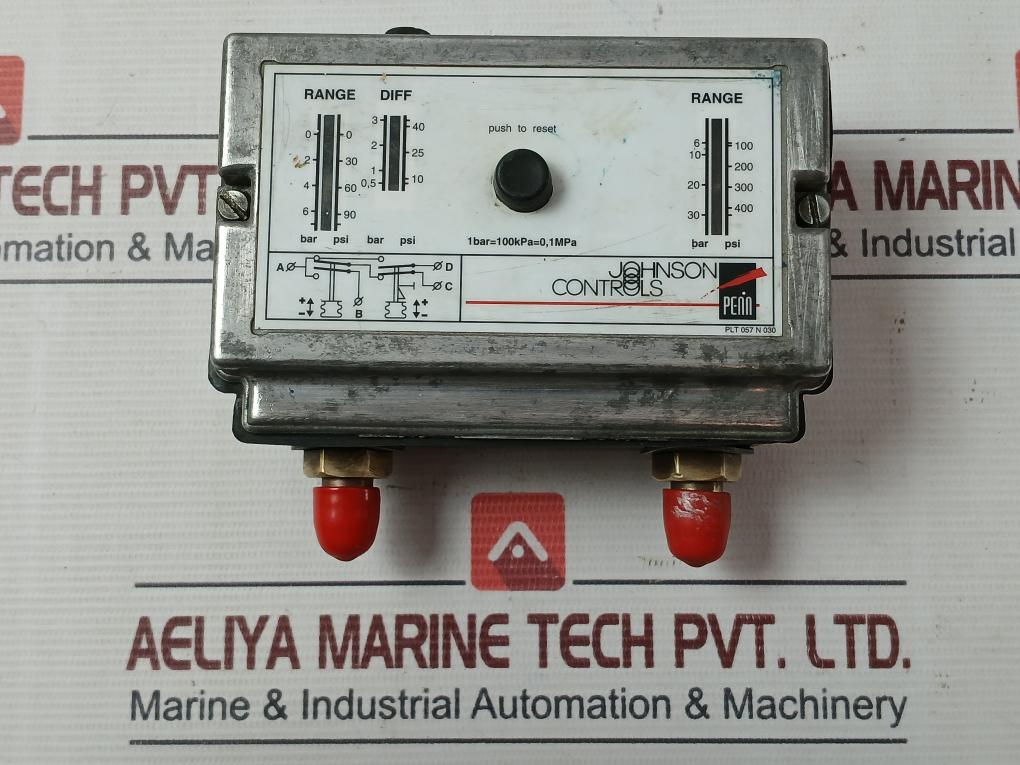 Johnson Controls P78Mcb-9300 Dual Pressure Control Switch 0–6 Bar/0–90 Psi