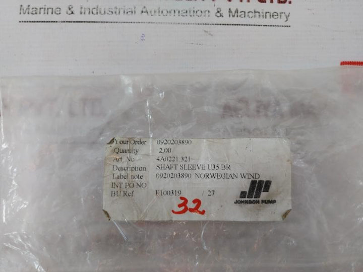 Johnson Pump 4A0221.321 Pump Shaft Sleeve U35 Br