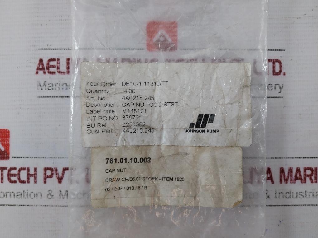 JOHNSON PUMP 4A0215.245 Cap Nut CC 2 Stst 1820