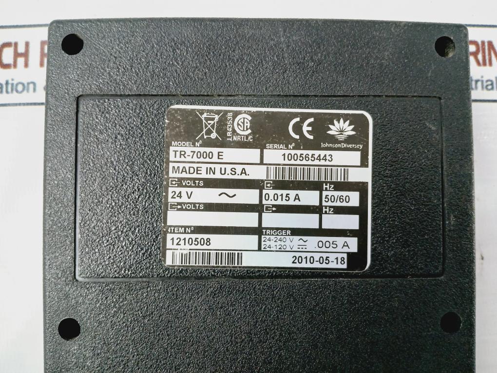 Johnson Tr-7000 E Lever Equipment 24V~ 0.015A 50/60Hz