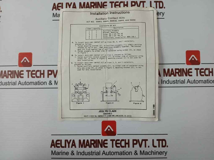 Joslyn Clark 5M65L0 Auxiliary Contact