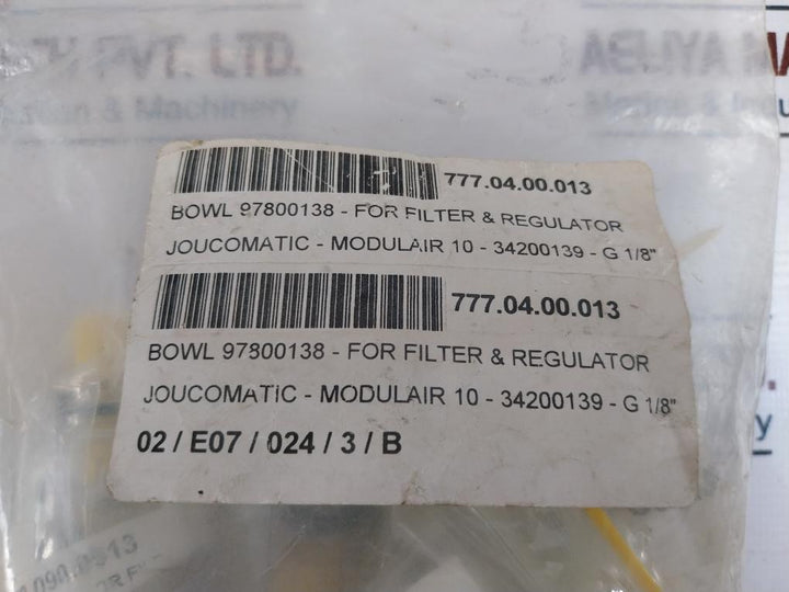 Joucomatic 97800138 Bowl For Filter and Regulator