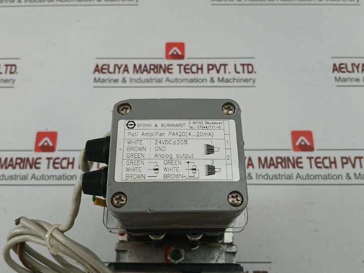 Joystick Controller Vns02Fu18Ert Spohn & Burkhardt 24Vdc 4-20Ma
