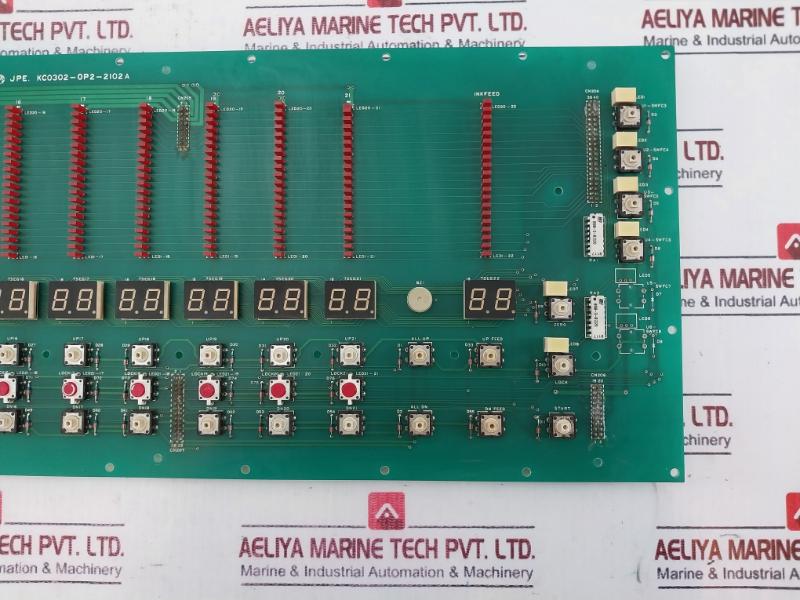 Jpe Kc0302-0P2-2102A Control Pc Board With Led Displays And Switches Attached